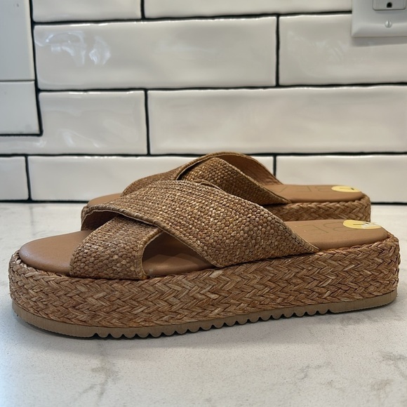 Beach By Matisse Hali Platform Sandal Boho Raffia Woven Women’s Size 7 - Picture 4 of 16